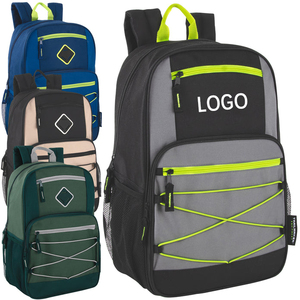 Promotional Outdoor Sports Backpack Printed LOGO 18 Inch Dome Bungee Backpack with Laptop Section