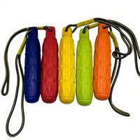 Balle à mâcher pour chien en EVA multicolore avec corde, jouet durable pour le soin dentaire et les jeux de tirette pour animaux de compagnie