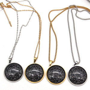 Offres Spéciales acier inoxydable amulette pendentif collier chaîne <span class=keywords><strong>sceaux</strong></span> de 7 archanges lien chaîne protection boîte à bijoux chaîne médaillon - Product Image 5