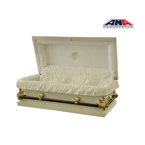 Niño funeral suministros <span class=keywords><strong>ANA</strong></span> 20 ga de acero azul paño cubierto bebé ataúd - Product Image 4
