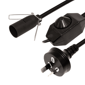 Douille E27 avec cordon d'alimentation 1,8 m 250 V H03VVH2-F 0,75 mm²/2C, conducteur en cuivre pur, gaine PVC pour prise d'éclairage informatique - Product Image 4