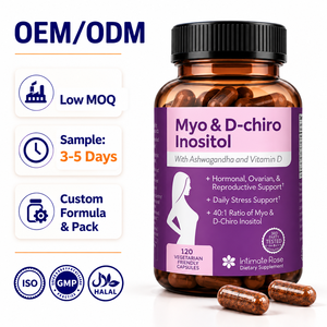 Cápsulas de Mio-D-Chiro-Inositol, <span class=keywords><strong>Vitamina</strong></span> D3 y Ashwagandha, 120 Unidades, Suplemento Dietético para Mujeres, Venta al Por Mayor, OEM, Marca Privada - Product Image 1