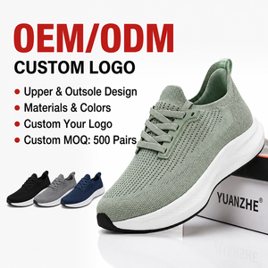 Wholesale OEM ODM High Quality Man Running <strong>Shoes</strong> Solid Men's Breathable Cushioning Lace-Up for Mesh MOQ <strong>500</strong> Pairs - Product Image 1