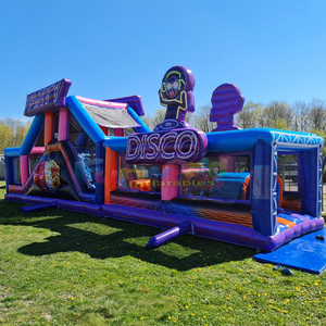 Pista de obstáculos inflable, castillo inflable, tobogán inflable comercial, casa de brinco inflable. - Product Image 1