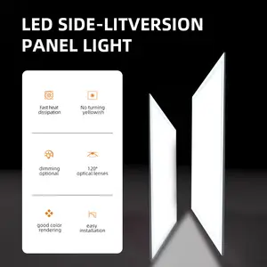 600*600 Lightcommercial Regulable Flexible 18W 120X120 Cm Iluminación Panel de luz Led Detectar paneles de luz de techo