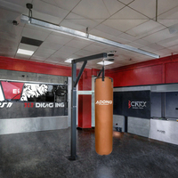 Support de sac de frappe sur pied en acier, rempli d'air, 2 pieds de hauteur, robuste, pour entraînement de boxe et de kickboxing, système professionnel pour salle de sport