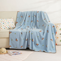 Couverture polaire pour bébé en polyester à impression numérique personnalisée OEM ODM, anti-boulochage, douce, motif animaux de dessin animé, pour lit et canapé