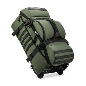 Unisex Polyester large capacity folding travel <b>wheel</b> bag <b>backpack</b> unisex cross body shoulder multi functional luggage bag - Product Image 1