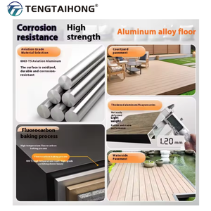 Tarima de Exterior Personalizable, Duradera, Impermeable, Baldosas de Aluminio Encajables para Terraza - Product Image 6