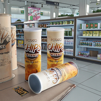 Boîte en tube de papier pour emballage de chips de pommes de terre avec impression personnalisée