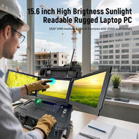 Tablette robuste double OS Windows 11 Pro et Android 14 de 15,6 pouces pour le travail sur le terrain en extérieur et l'informatique mobile industrielle