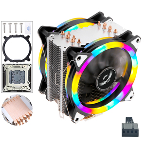 QiuzAim computadora de escritorio 6 tubo de calor <span class=keywords><strong>CPU</strong></span> disipador de calor 12cm computadora ventilador de 4 pines 2011 pines X99 placa base X79 LED silencioso - Product Image 1
