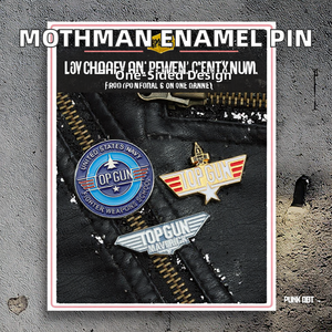 Punk Gothic Cartoon Animal <b>Metal</b> Lapel Badge Accessories Goth President Mothman Enamel Pins Cast <b>Letters</b> for Backpack Clothes - Product Image 2