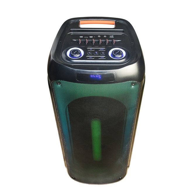T 120W TWS 12-inch*2 Bass Parlantes Activos Profesional Bluetooth Led Trolley Dj Party Box Speaker for Karaoke