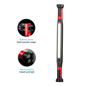 Lampe de travail portable magnétique COB à affichage numérique LED IP65 rechargeable 2000mAh avec avertissement SOS rouge, lampe d'inspection mécanique, camping - Product Image 1