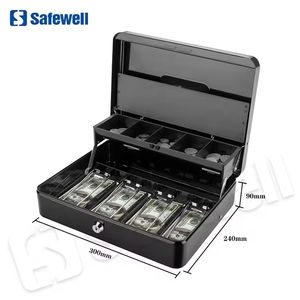 Caja <span class=keywords><strong>de</strong></span> Seguridad Metálica con Llave <span class=keywords><strong>para</strong></span> Niños, Porta Billetes y <span class=keywords><strong>Dinero</strong></span> <span class=keywords><strong>para</strong></span> Tiendas <span class=keywords><strong>de</strong></span> Conveniencia - Product Image 1