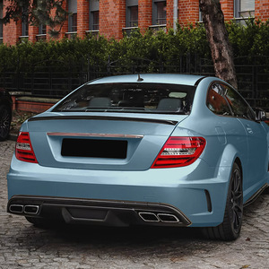 Mercedes-Benz C-Class Coupe Rear Spoiler Piano Black Carbon Fiber Texture ABS Ducktail Trunk Wing 2011-2014 - Product Image 2