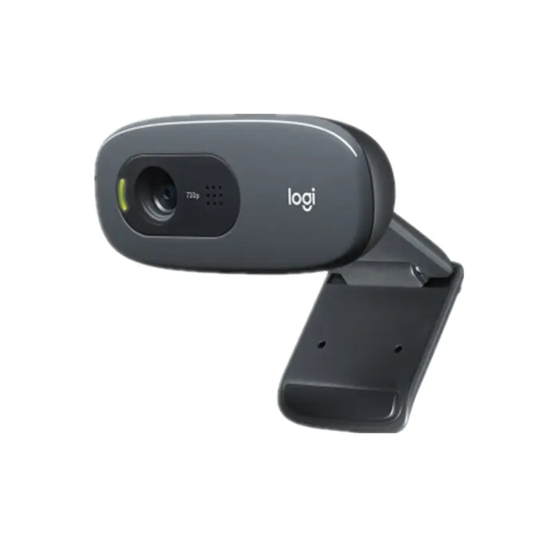 Webcam logitech 100% original hd c270, hd, 720p, microfone embutido, usb2.0, mini câmera de computador, desktop ou laptop