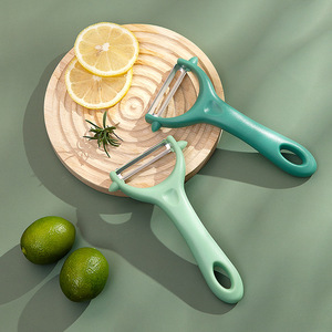 Fruit Vegetable Peeler Set 2 Pieces Light Green Easy To Clean Versatile Kitchen Tool For Peeling Potatoes Melons Citrus - Product Image 1