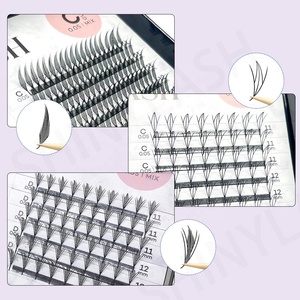 Vente en gros 12 rangées d'extensions de cils à flèche sur le thème de la bande dessinée super douce préfabriquée spéciale greffage beauté CC marque privée - Product Image 2