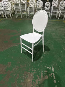 Silla de plástico de PP blanco, nuevo estilo, respaldo redondo, banquete de boda, silla de jardín al aire libre, muebles de exterior - Product Image 3