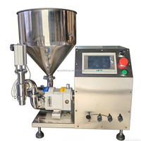 Machine de remplissage rotative automatique portative haute précision pour pâte à gâteau, mayonnaise, sauce, crème, boissons (verre/plastique)