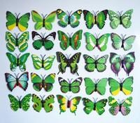 Décoration murale en forme de papillon 3D, adorables autocollants muraux en forme de papillons, décalcomanies artistiques, décoration intérieure, art mural pour la chambre
