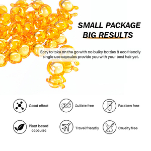 วิตามินบำรุง<span class=keywords><strong>ผม</strong></span>สูตรเฉพาะ ผสมน้ำมันอาร์แกน ช่วยฟื้นฟู<span class=keywords><strong>ผม</strong></span>เสีย ลดการชี้ฟู บำรุงเส้นผมด้วยแคปซูลน้ำมันออร์แกนิค - Product Image 5