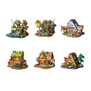 Modèle architectural miniature de maison en ABS sur le thème des bâtiments modernes, ensemble de blocs de construction DIY pour enfants, jouet éducatif, décoration de la maison - Product Image 1