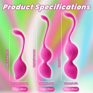 Женские секс-игрушки для пары, фаллоимитаторы для лесбиянок, подтягивающие шарики: вагинальные, для укрепления мышц тазового дна, вес Бен Ва Кегель бал - Product Image 3