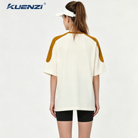 T-shirt pour femme Kuenzi, à manches courtes, surdimensionné, à séchage rapide, effet rafraîchissant, color-block, antibactérien 7A, en coton 240GSM