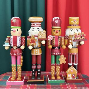 Cascanueces de Madera Artesanal Festivo, Muñeco de Casa de Jengibre para Decoración del Hogar, Regalos de Navidad - Product Image 1