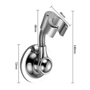 Support de pommeau de <span class=keywords><strong>douche</strong></span> <span class=keywords><strong>ventouse</strong></span> support de <span class=keywords><strong>douche</strong></span> réglable support de pommeau de <span class=keywords><strong>douche</strong></span> pivotant Design chromé pour Camping maison hôtel - Product Image 2