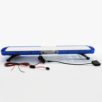 BIAOCHI 47 Zoll (120 cm) Blaulicht-Blitzleuchte für Krankenwagen, blau-weiß, 96 LED Warnlichtbalken für Abschleppwagen und Notfälle