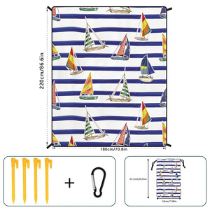 Nuevo estilo Super grueso 3 capas <span class=keywords><strong>Anti</strong></span>-<span class=keywords><strong>Arena</strong></span> máquina lavable impermeable plegable al aire libre Mat para Picnics playas campings Logo - Product Image 3