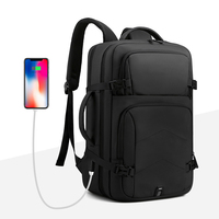 Sac à dos multifonctionnel en tissu Oxford pour ordinateur portable, avec port USB, imperméable, antivol, fermeture éclair, poche pour tablette, capacité 20-35L