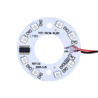 Panneau lumineux LED circulaire en aluminium alimenté par 12V OEM, panneau lumineux LED circulaire
