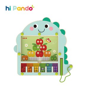 Dessin animé dinosaure Puzzle perle <span class=keywords><strong>labyrinthe</strong></span> <span class=keywords><strong>labyrinthe</strong></span> jeu de société enfants <span class=keywords><strong>labyrinthe</strong></span> conseil couleur tri et quantité jouets cognitifs - Product Image 2