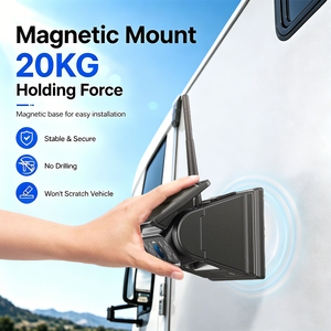 Caméra de recul solaire AHD 1080P IP68 magnétique WiFi pour voiture, caméra de vision avant/arrière sans fil 100+M pour camion, camping-car, fourgonnette, bus, application iOS Android - Product Image 5