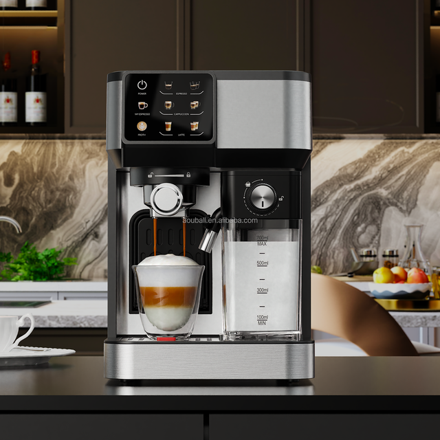 Electric Household Smart Coffee Machine with PID Temp System Brew System & Hot Water System Milk Tank