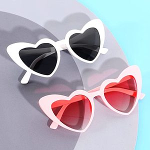 Bachelorette Love Heart Shaped Sunglasses for Bride to Be <strong>Party</strong> Women Vintage Mod Style Retro <strong>Glasses</strong> Border Custom Color - Product Image 1