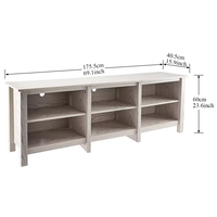 Meuble TV Modulaire Moderne en Bois Noir avec Rangement, Console et Table pour Salon, Chambre, Appartement, Hôtel – Compatible avec les Téléviseurs de 60 à 64 Pouces
