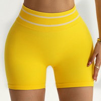 Shorts de sport pour femmes, style cycliste, taille haute, effet ventre plat, froncé discret, pour la course et le yoga, 3.6" / 4.5" / 6"