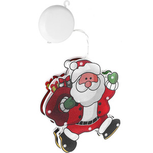 Pendentif à piles avec ventouse, taille petite, couleur blanc clair ; idéal pour décorer lors de fêtes et créer une ambiance de Noël. - Product Image 1