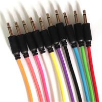 Câble audio mono 3,5 mm mâle-mâle à angle droit avec gaine PVC pour synthétiseurs de musique, microphones et haut-parleurs HITEC