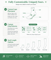 Chaussettes de Pilates pour femmes avec bordure festonnée antidérapante, chaussettes de yoga brodées avec logo personnalisé