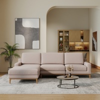 VOXHOME Moderner Stil Massivholzrahmen Geeignet für Wohnzimmer Komfortable Möbel Couch Sofa Modulares Ecksofa Set