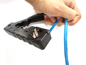 Cao cấp Kìm CAT7 <span class=keywords><strong>EZ</strong></span> End đi qua tay <span class=keywords><strong>crimper</strong></span> RJ45 uốn công cụ <span class=keywords><strong>EZ</strong></span> Lưỡi có thể thay thế dễ dàng uốn tóc bồng cắm - Product Image 2