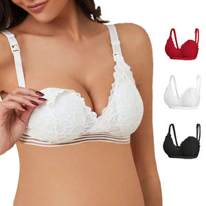 レディースVネック32 34 36 38BCDカップS <span class=keywords><strong>M</strong></span> L XLマタニティレースクロスオーバー看護ブラ - Product Image 1