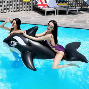 Flotador de piscina de ballena Negra Gigante, juguete de agua para niños y adultos, balsa de natación al aire libre para instalaciones de entretenimiento acuático inflable - Product Image 4